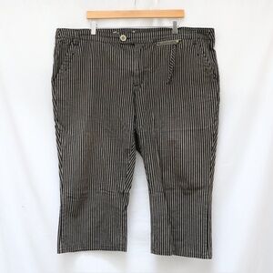 Illegal Jeans Striped capri pants Plus Size 22W Y2K stretch casual summer rnb